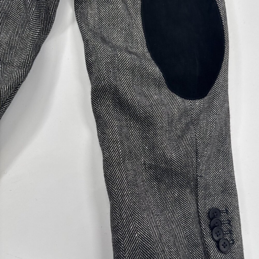 Banana Republic Wool Linen Blazer Mens 46 Tailored Slim Gray Suit Coat $400 NEW - Picture 11 of 14